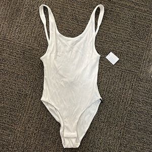 Urban outfitters white bodysuit with low back